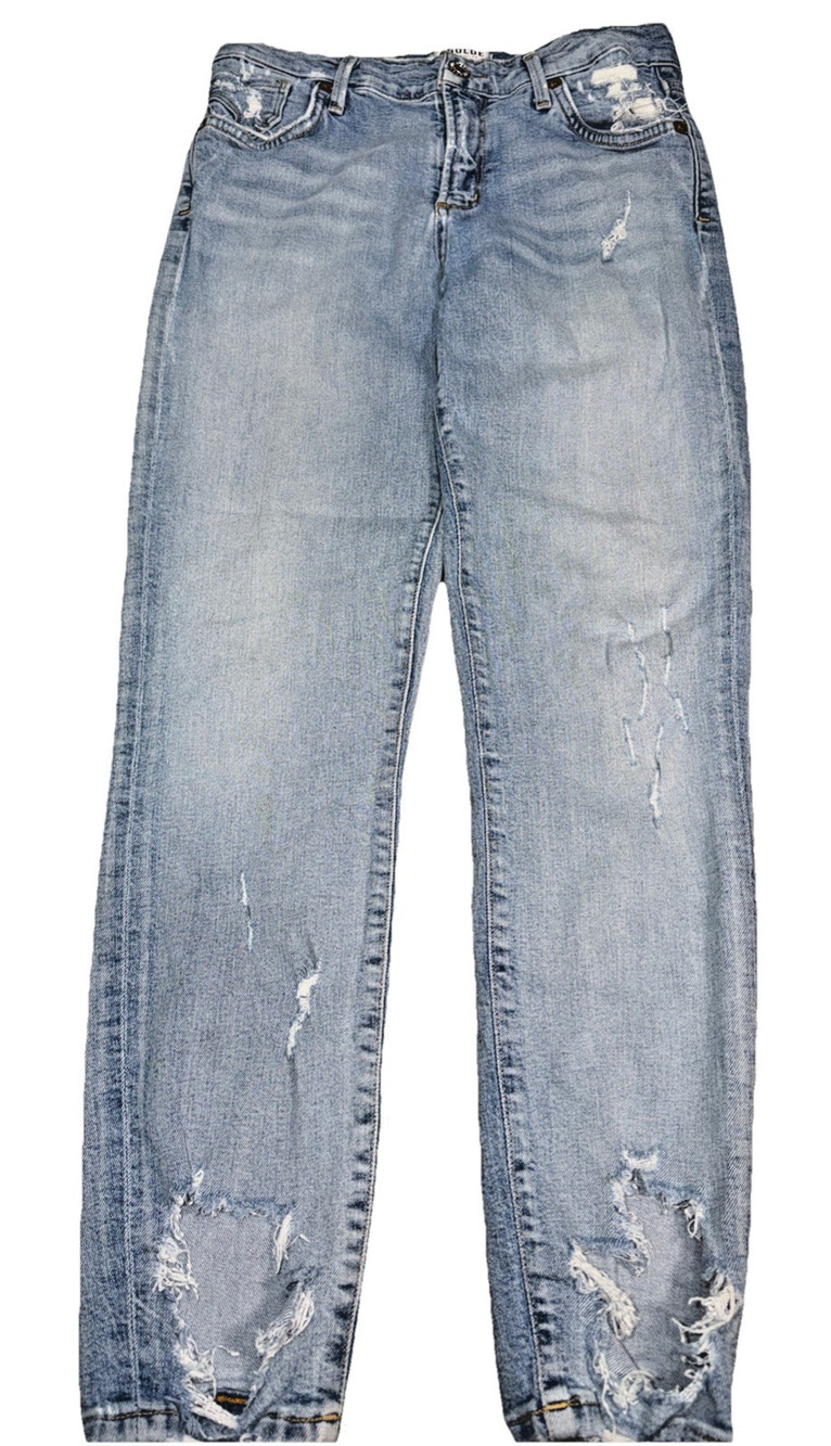 AGOLDE Distressed Light Wash Straight Leg Jeans Size 26